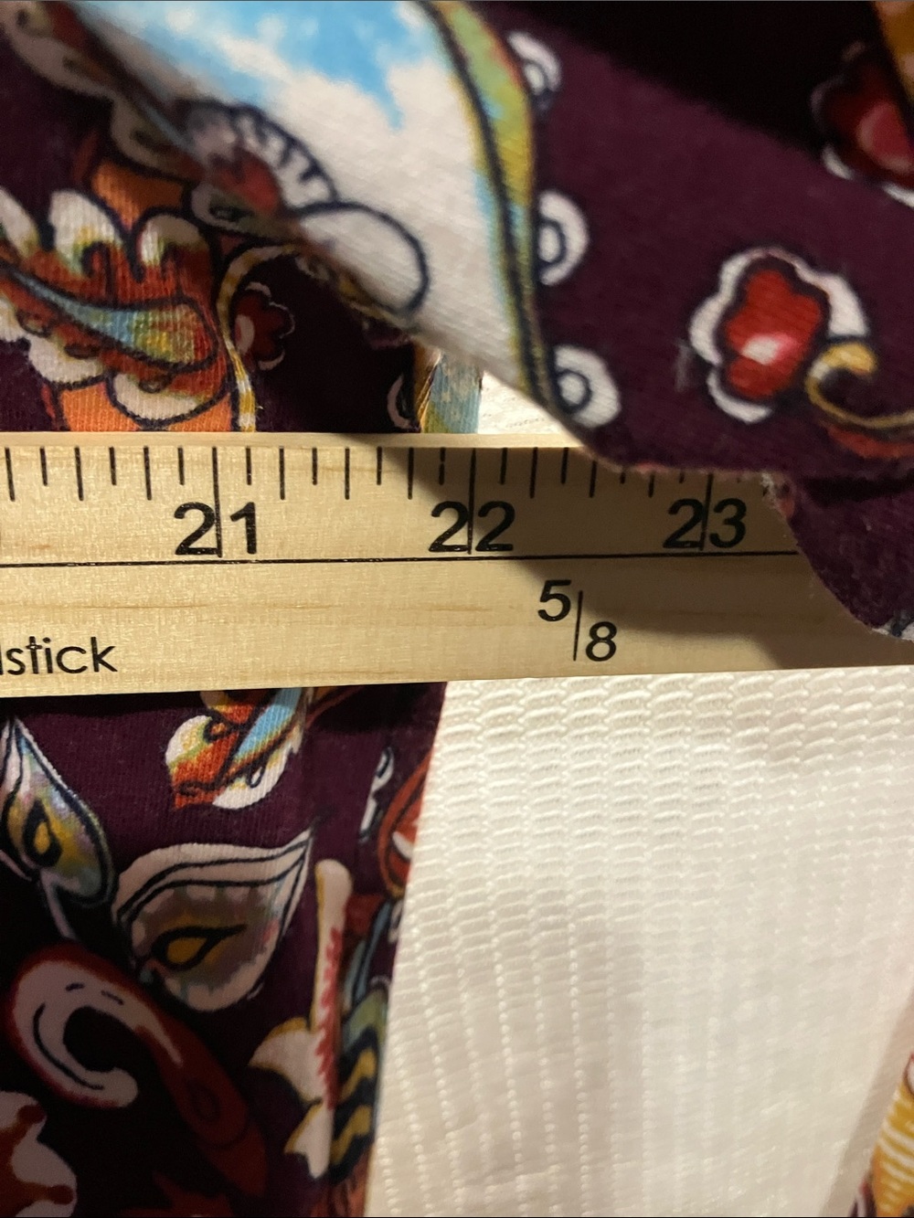 Talbots Burgundy Floral Paisley Long Sleeve Tee - Picture 5 of 8